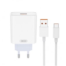 Зарядний пристрій XO USB 120W + cable USB to USB-C white (XO-L128U)