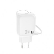 Зарядное устройство XO 1xUSB-C PD30W GaN + cable USB-C to USB-C (XO-QC17)