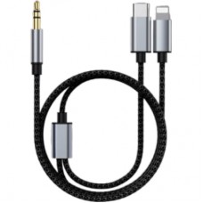 Кабель мультимедийный MH-232 AUX 3.5mm - USB Type-C - Lightning XoKo (XK-MH-232)