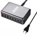 Зарядное устройство XoKo 2xUSB-С PD100W + 3xUSB-С PD65W + 3xUSB QC18W 440W GaN (QC-400)