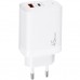 Зарядний пристрій XoKo 1xUSB-C PD45W + 1xUSB QC3.0 GaN white (XK-QC-450)