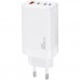 Зарядний пристрій XoKo 2xUSB-C PD65W + 1xUSB QC3.0 GaN white (XK-QC-630)
