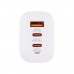 Зарядний пристрій XoKo 2xUSB-C PD65W + 1xUSB QC3.0 GaN white (XK-QC-630)