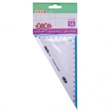 Линейка ZiBi Kids Line Угольник 140мм, 90°/60° с голубой полоской, блистер (ZB.5622-14)